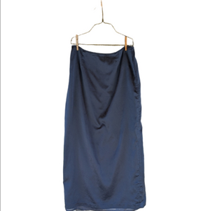 Chadwick’s Navy Blue Satin Maxi Skirt – Women’s Size 12